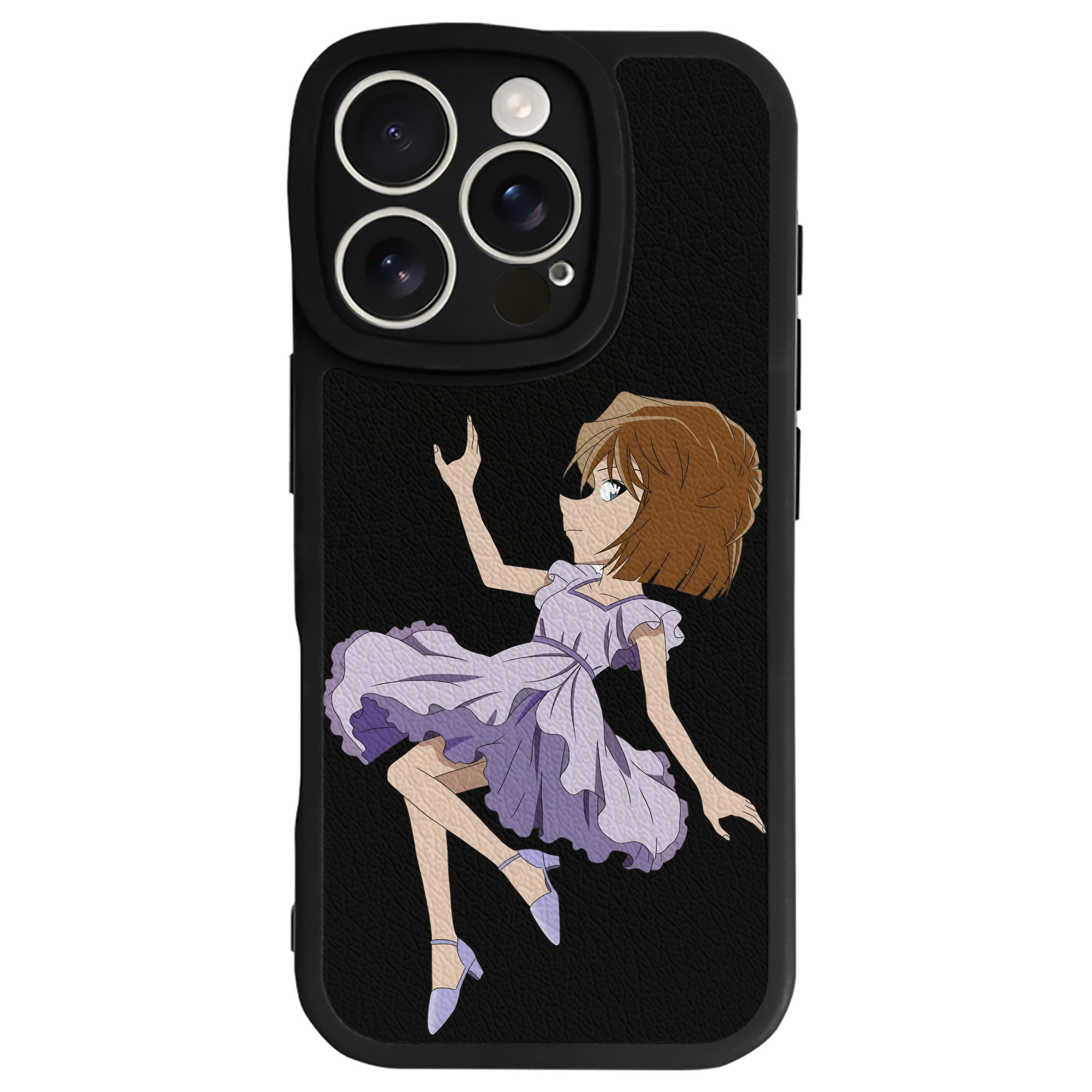 （画像用） 名探偵コナン 灰原 哀 はいばら あい Detective Conan Anita Hailey、Vi Graythorn Haibara Ai 【iPhone 16シリーズ対応】シリコンスマホケース（レザー調） 材質：シリコン
